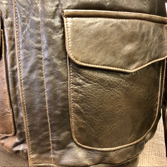 Men NWOT sz M Avirex A-2 bomber leather jacket - Picture 4 of 10